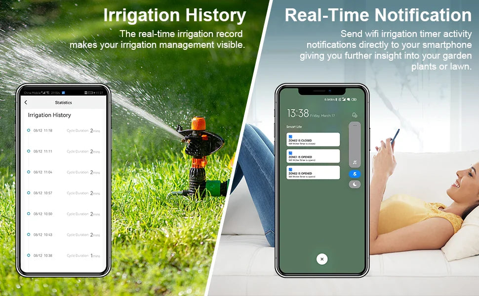 Insoma Wifi Automatic Sprinkle Timer Remote Garden Water Timer Smart Irrigation Watering System Hose Control Unit Support Alexa